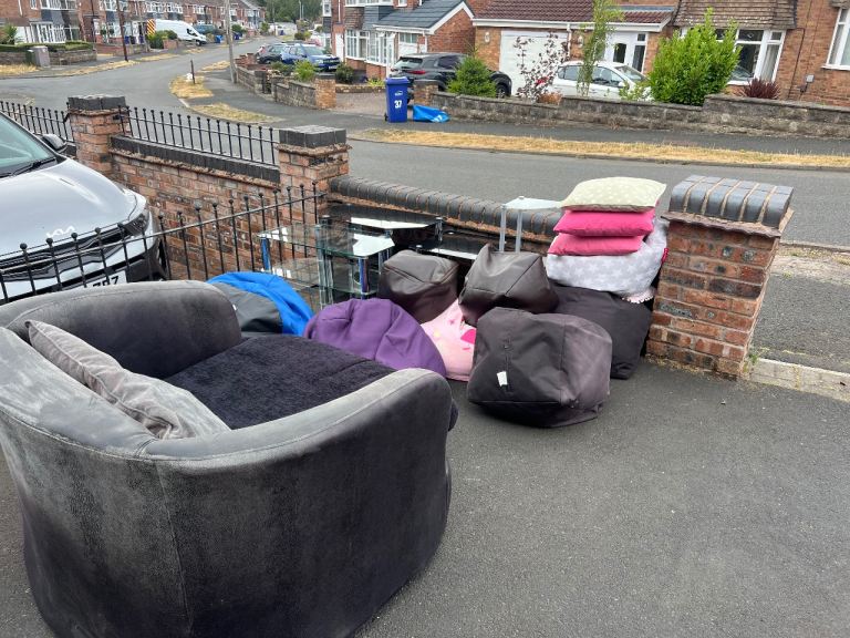 Free stuff - bean bags, tv stands, cuddle chair, bathroom shelf