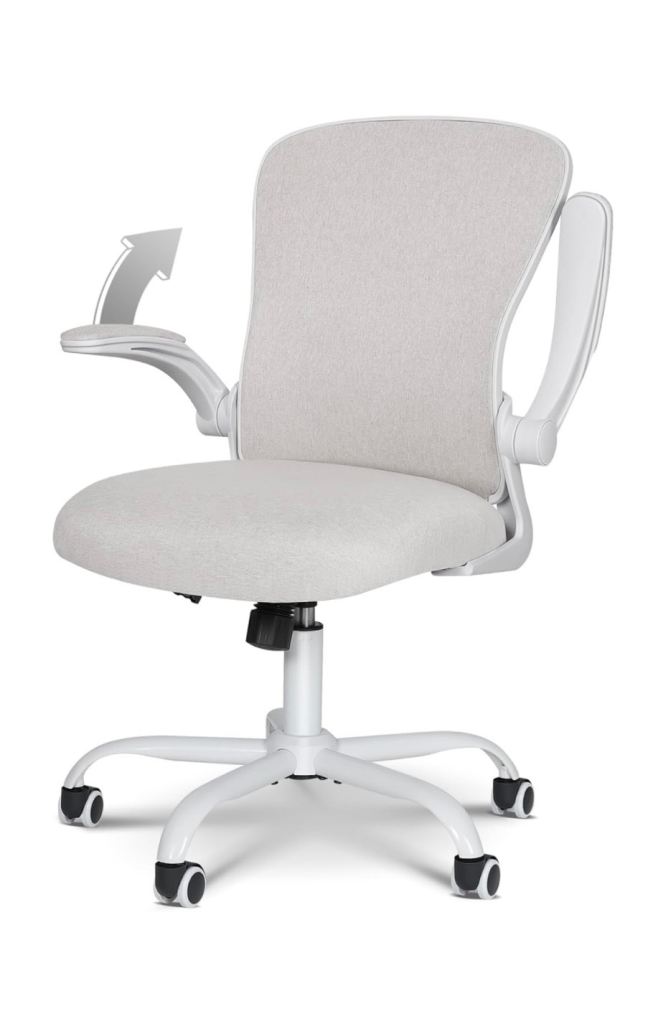 Amazon beige and white desk chair 