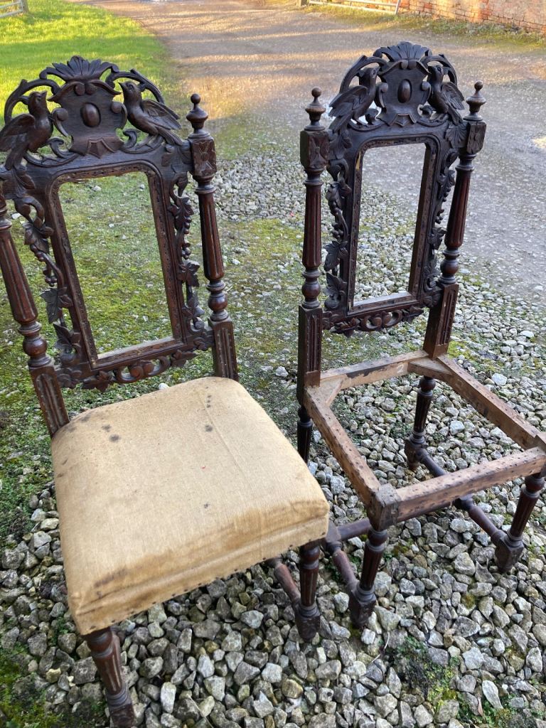 6 antique chairs 