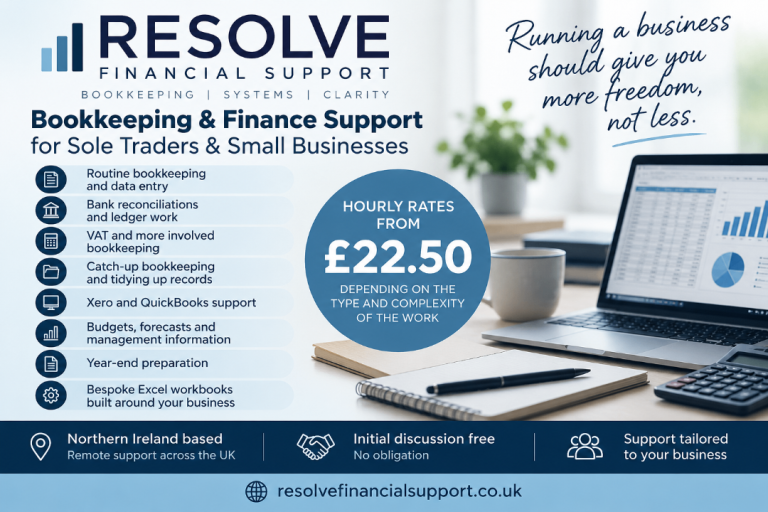 Bookkeeping & Finance Support for Sole Traders & Small Businesses