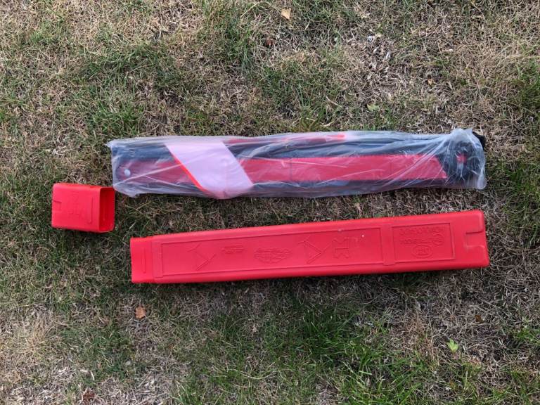 Red triangle road sign