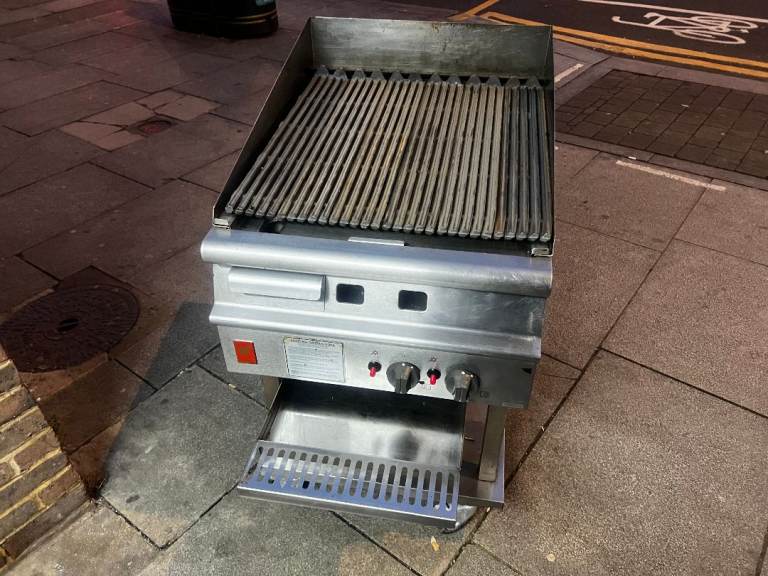 FALCON Gas Grill Griddle - Stainless Steel, CATERING COMMERCIAL KITCHEN CAFE KEBAB RESTAURANT SHOP