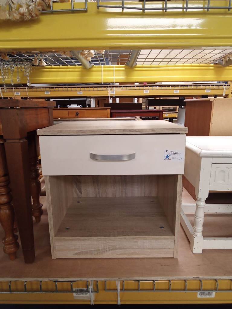 White/Birch Bedside Cabinet TCL Reuse 109247