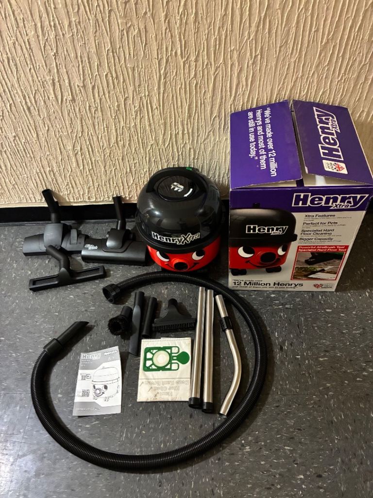 Numatic Henry Xtra Vacuum Cleaner – Red, Like New Condition