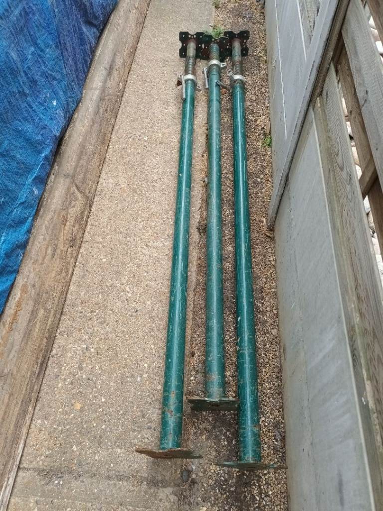 Three Green Acrow Props - Fair Condition