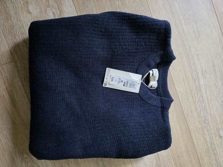 Men's Marks & Spencer Dark Navy Jumper With Tags Size Medium 38-40 Chest