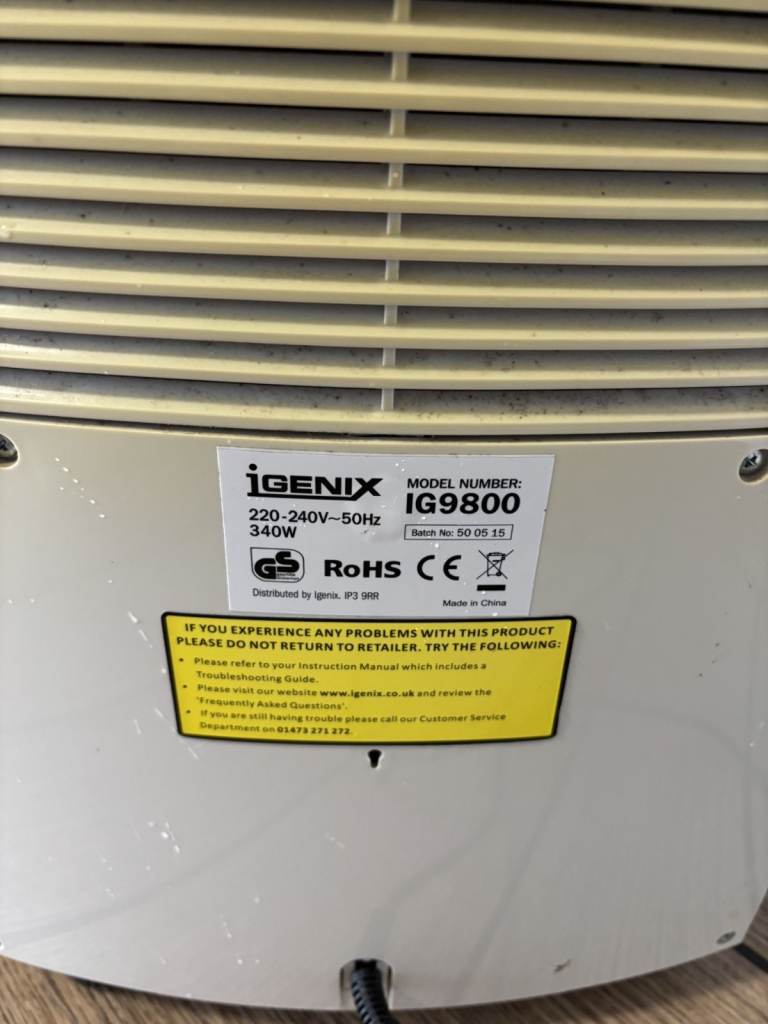 igenix ig9800 Dehumidifer rrp £149 | in Eccles, Manchester | Gumtree