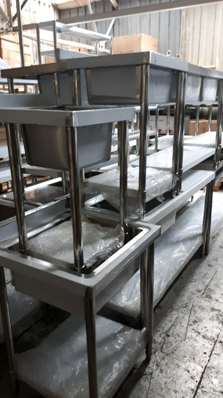 Commercial STAINLESS STEEL catering shelves 5ft BRAND NEW 
