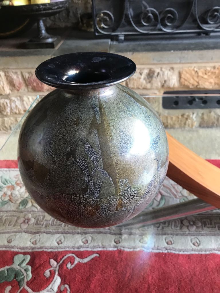 Isle of Wight glass globe vase