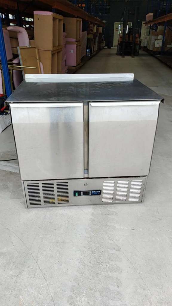 Blizzard Blue-Line Chill: Ventilated 2 Door Deli / Catering Fridge, White, Used