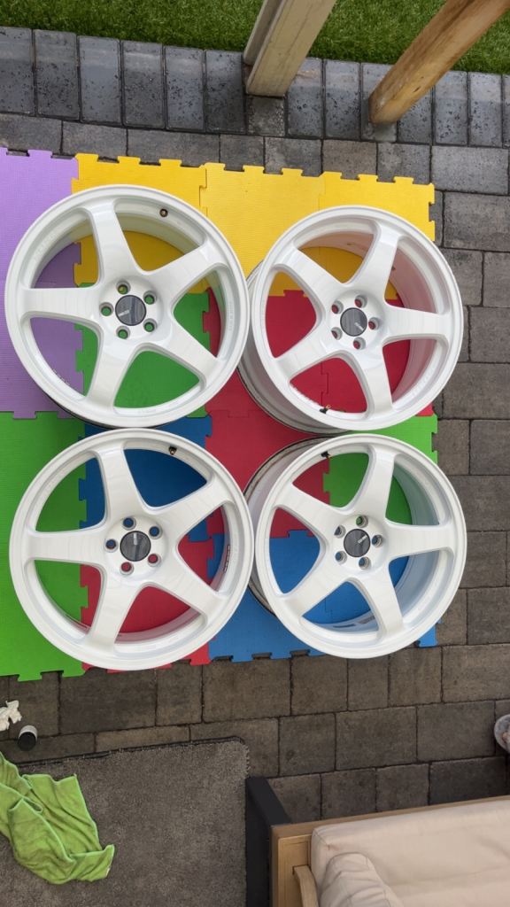 18x8.5 white Enkei alloys 