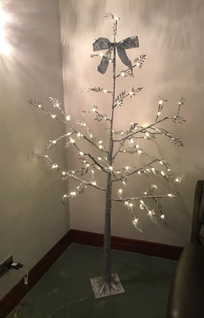 1.8m Glitter LED light up Xmas tree, plug in, indoor only.