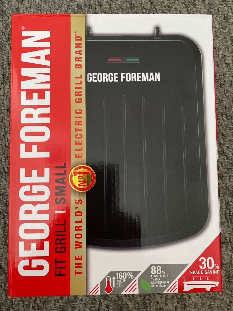 George Foreman Small Electric Fit Grill - Brand New