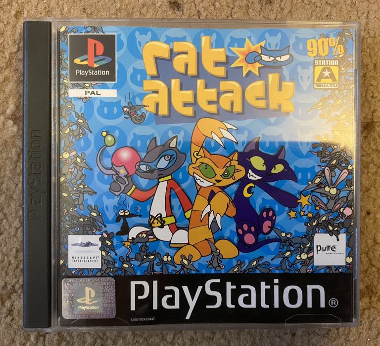 PlayStation 1 Rat Attack Game.  PS1