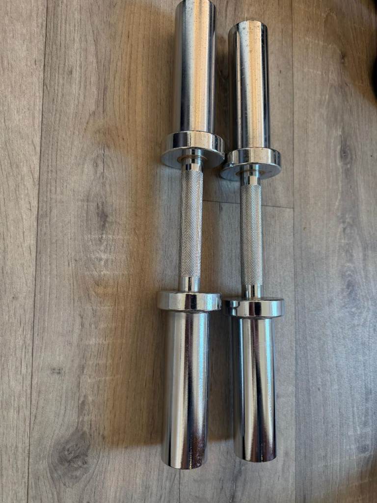 Mirafit Loadable Olympic Dumbell Handles Pair with collars 