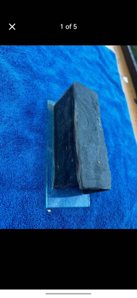 Glass bottom slate cave for aquarium