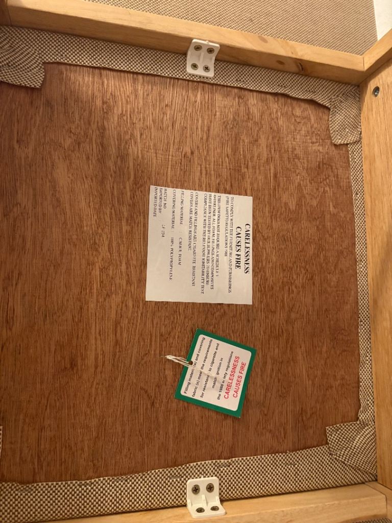 Light Wooden Table and Three Chairs 