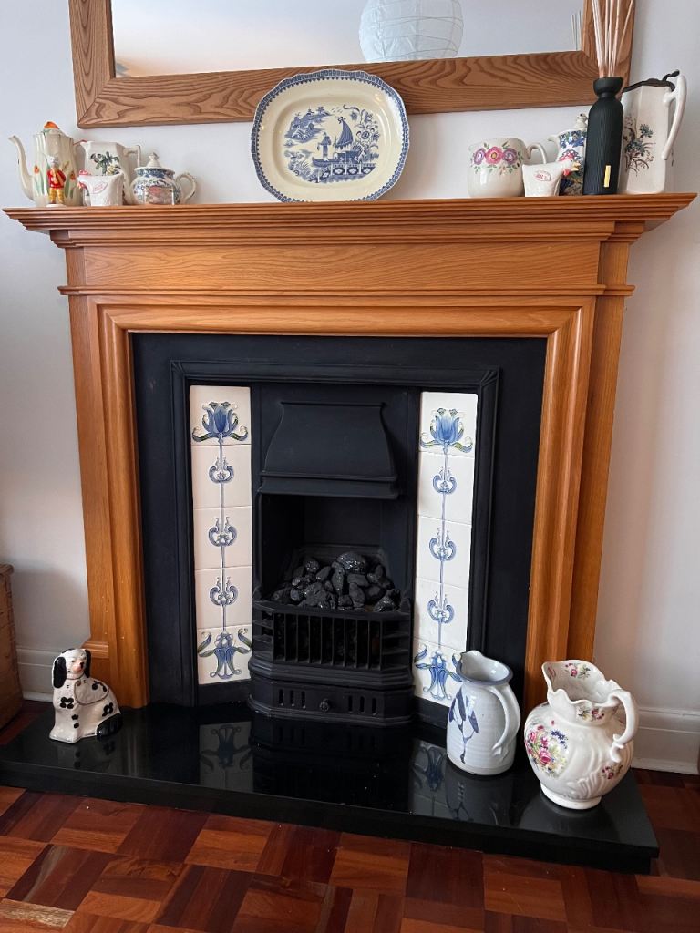 Victorian Repro Fireplace, Hearth and Mantle 