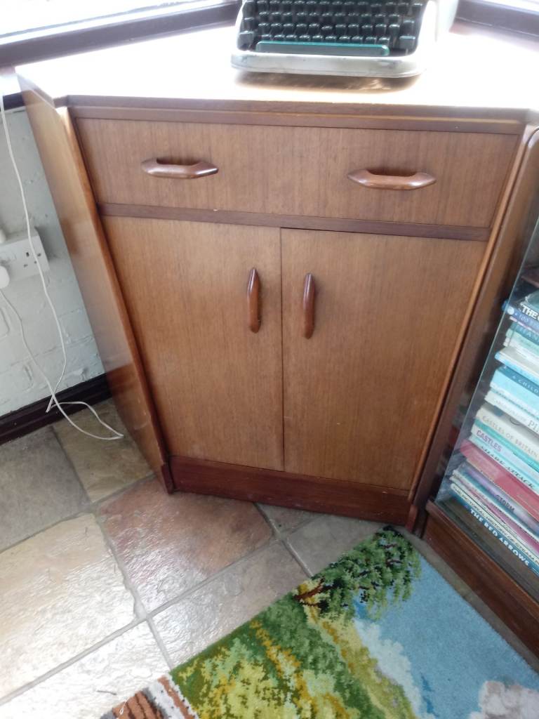 G Plan Desk/Cupboard and matching bookcase