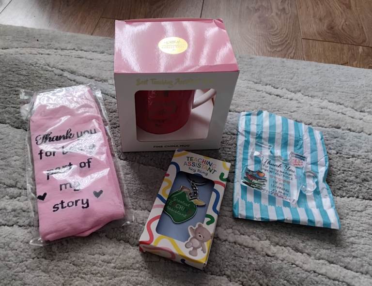 Teaching Assistant mug, keyring, socks and jigsaw piece £4 Collection cramlington