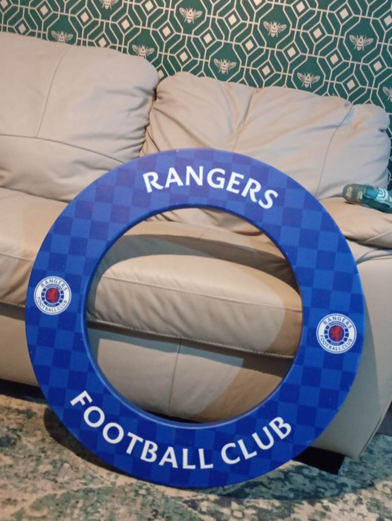 Rangers Football Club Dartboard Surround - Blue, Good Condition