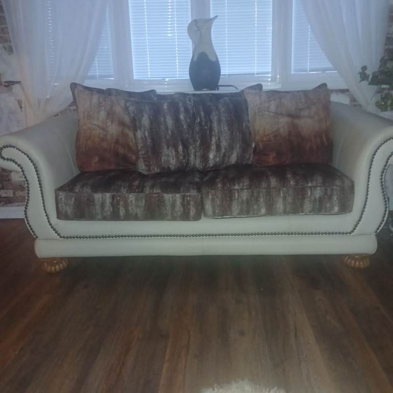 Italian leather barker stone house sofa set