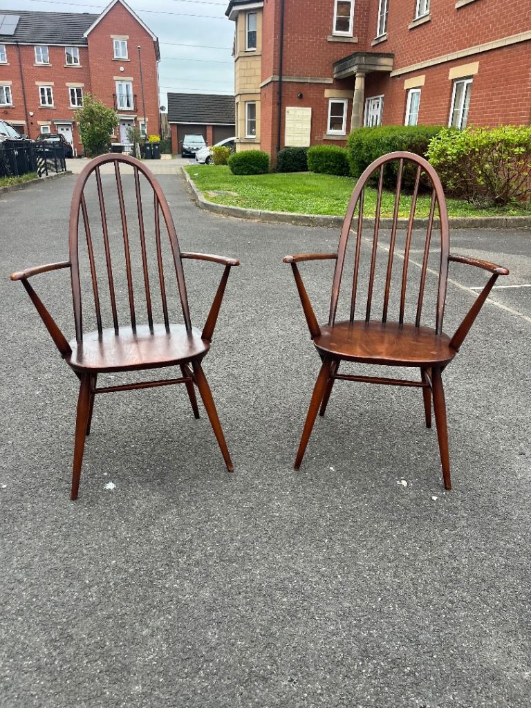 Pair of Ercol Quaker dining chairs (delivery available)