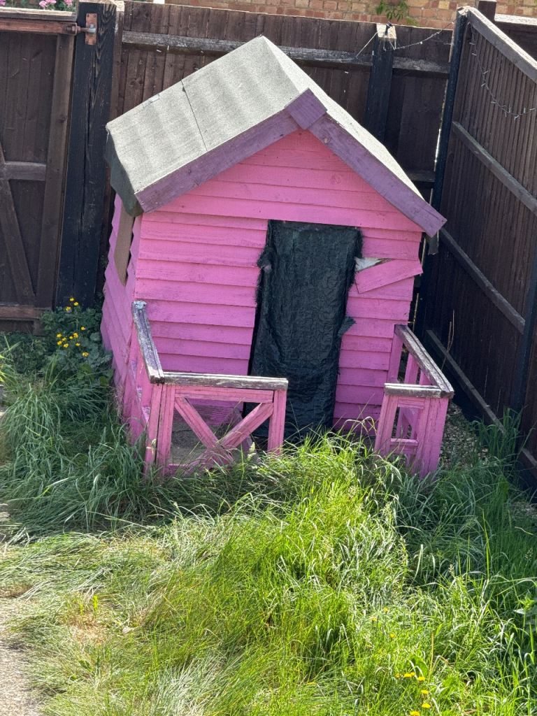 Free wooden child’s play house this weekend only Kettering