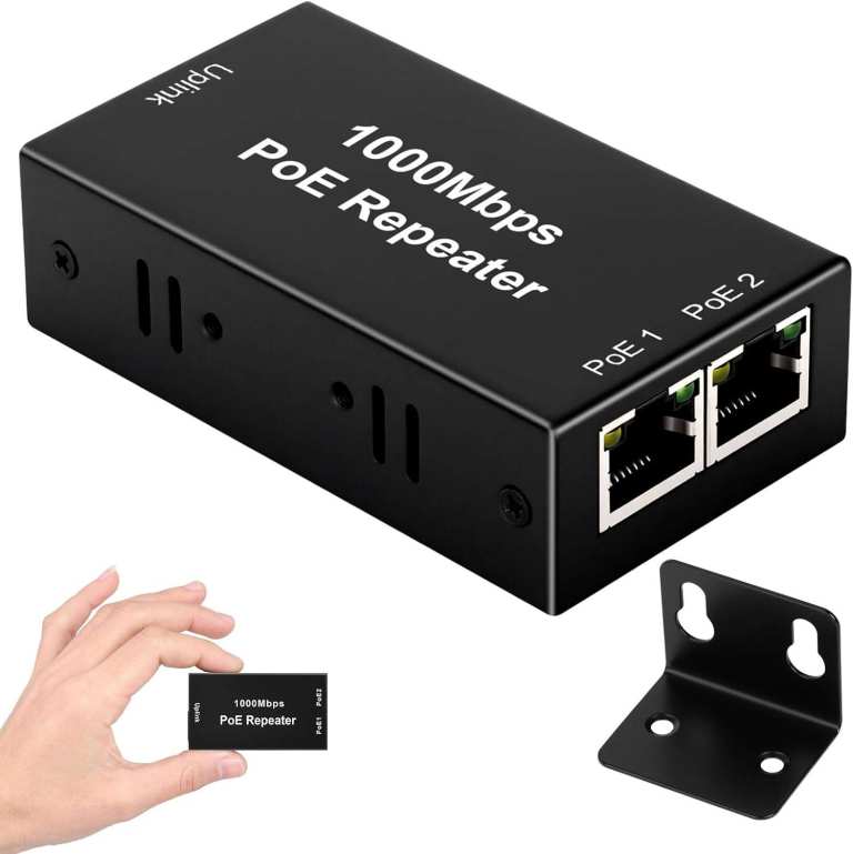 2 Port Gigabit PoE Extender Repeater IEEE802.3af 30W 1000Mbps 100m