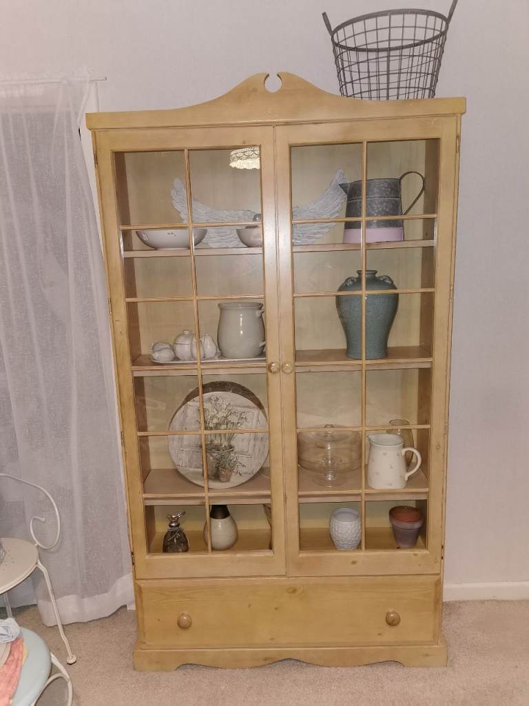 Reduced - Narrow Glass Cabinet/Bookcase