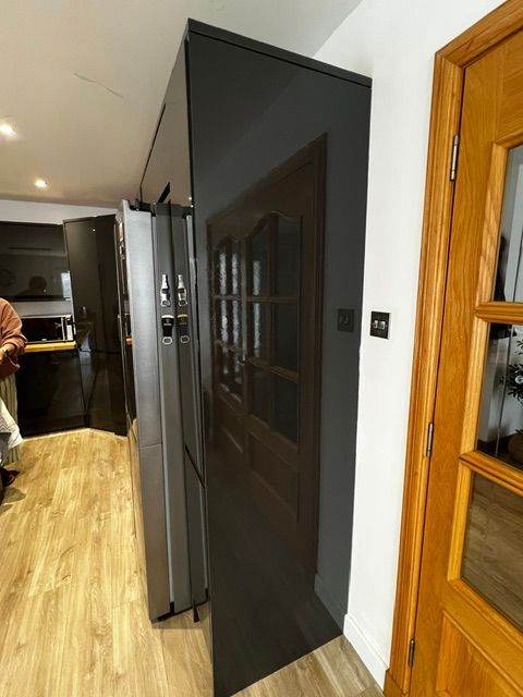 Howdens kitchen decor end panels charcoal gloss x 3