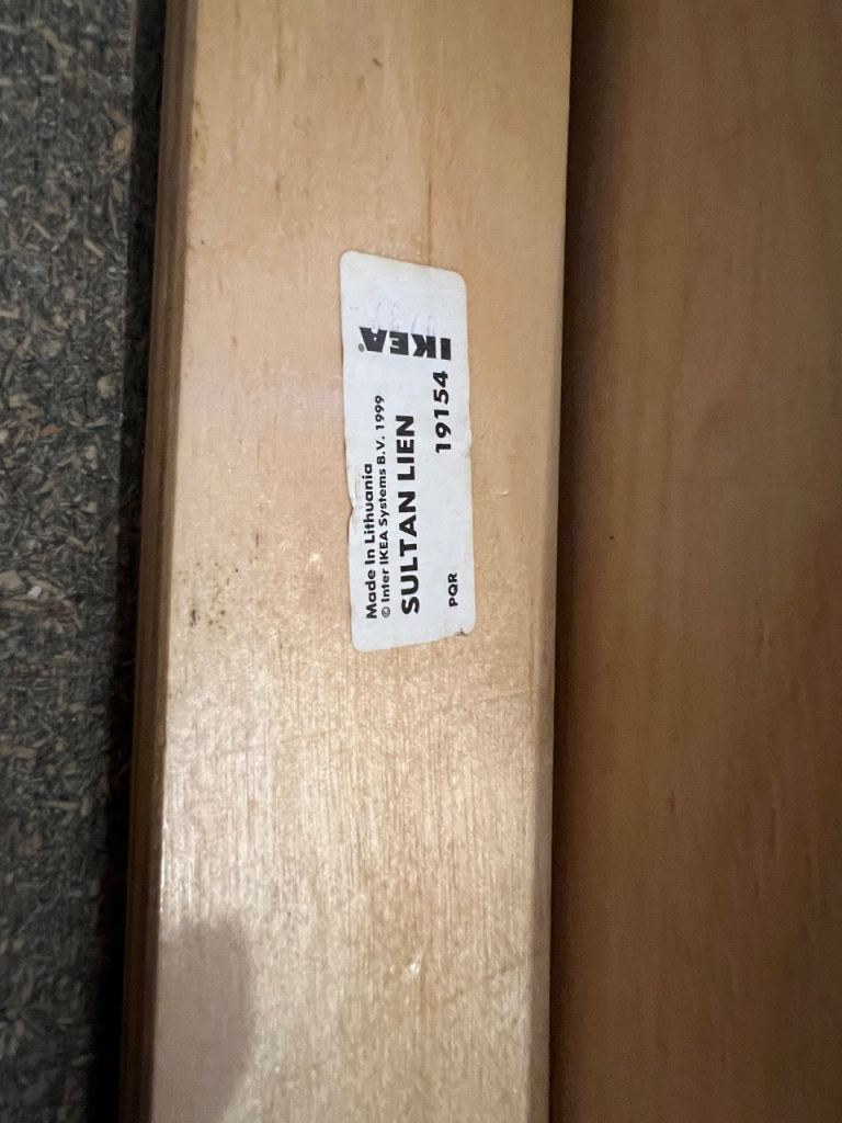 Heimdal Ikea metal bed frame  double size - silver 