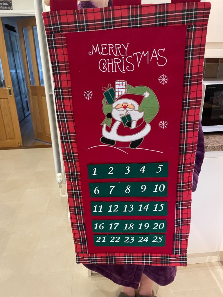 Wall hanging advent calendar 