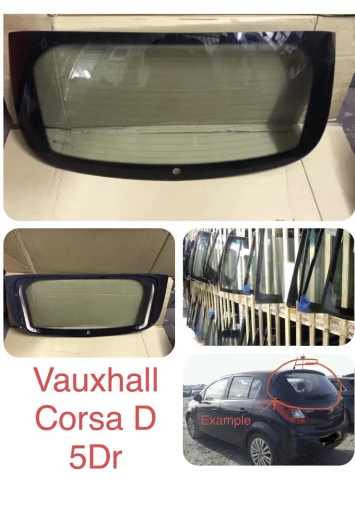 Vauxhall Corsa D.  Rear Tailgate glad WindowScreen 