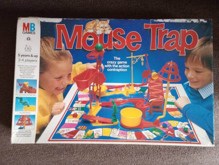 Vintage MB Games Mouse Trap Board Game Complete in very good condition