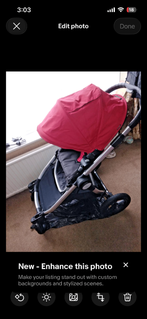 Baby jogger city select  with Rain Cover –very Good Condition