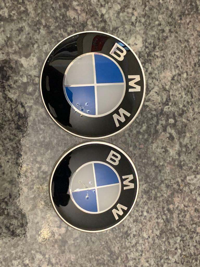 Bmw 2 piece set bonnet & boot badge - ORIGINAL