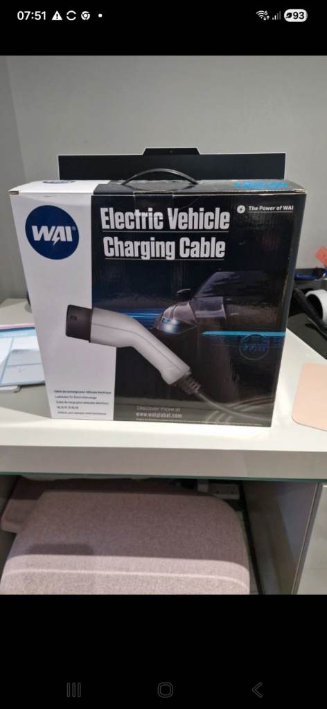 EV Charger, 3-pun to type 1