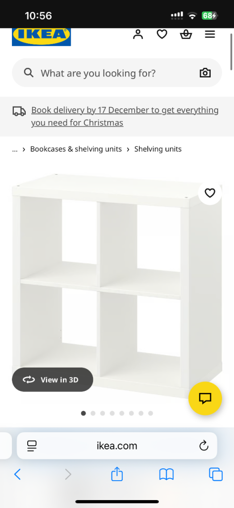 Ikea Kallax White Shelving/Storage Unit