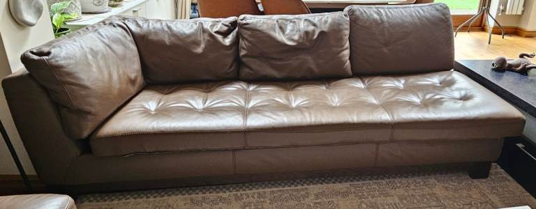Roche Bobois 4 seater sofa. Full leather