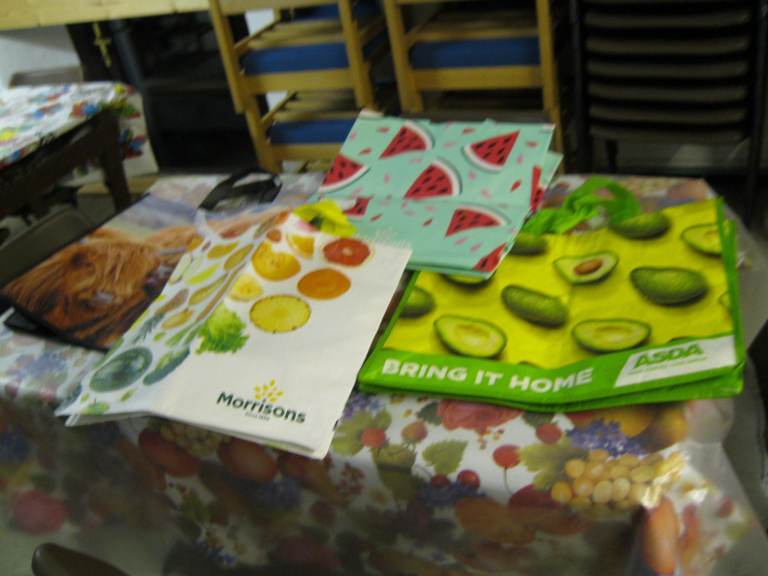 VARIOUS SUPERMARKET BULK BAGS, BAGS FOR LIFE TYPE LEICESTER LE4 5DJ