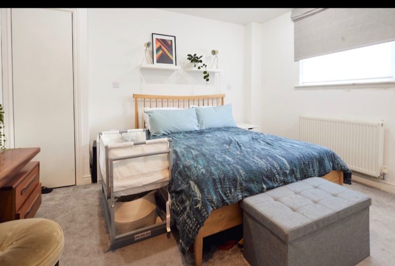 King Size Argos double bed frame, solid wood