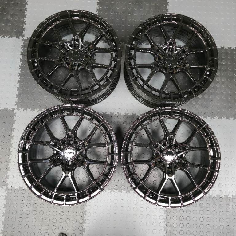 20" Riviera RF26 Alloy Wheels Ford Transit Custom Black NEW Transporter T7