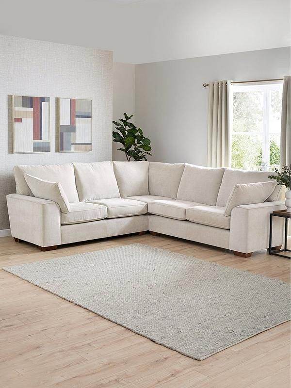 Sale on New Dylan 5 seater corner Sofa with high back pillow in cream colour