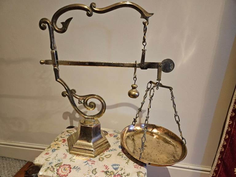 Antique French Brass Balance Scales – Decorative Louis XV Style Antiques