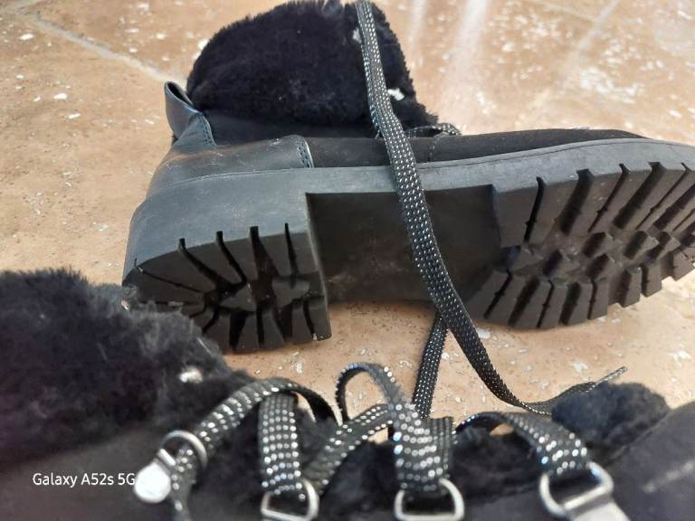 Black ankle boots.