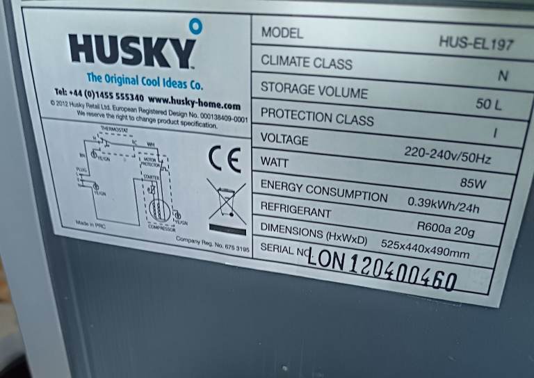 Husky London Edition Mini Fridge (HUS-EL197)