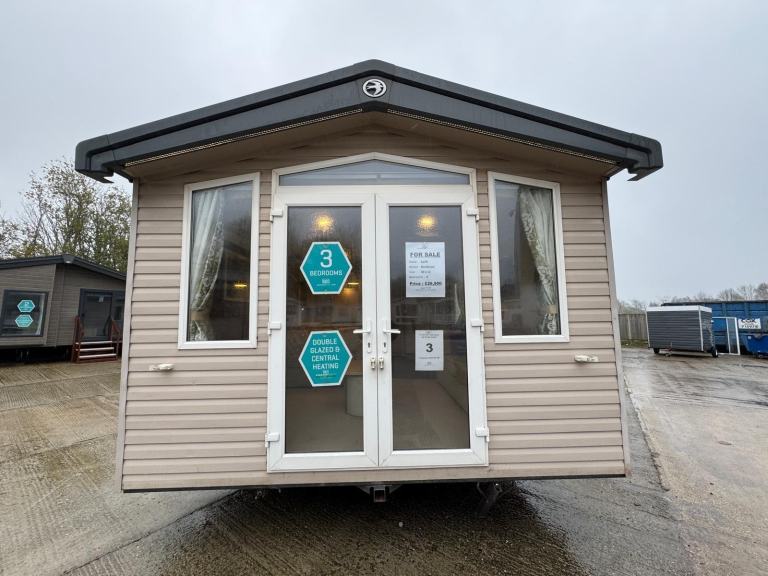 40ft Long 3 Bed Static Caravan - DG, CH, Patio Doors - Offsite for Private Land