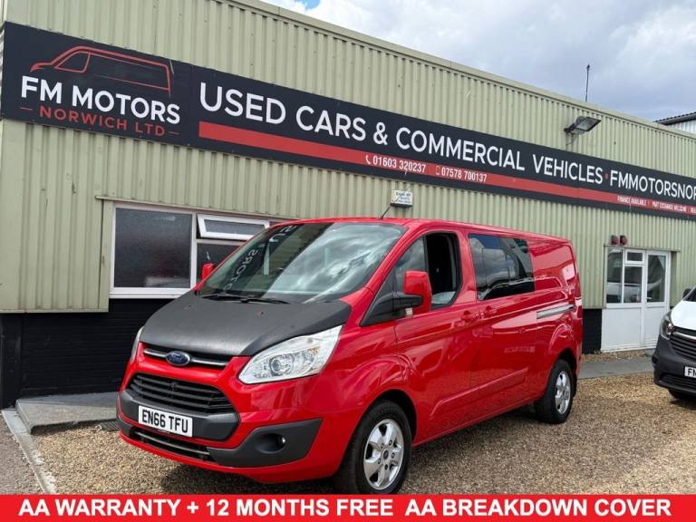 2016 66 FORD TRANSIT CUSTOM 2.0 TDCI 310 LIMITED D/CAB VAN 6DR DIESEL MANUAL L2