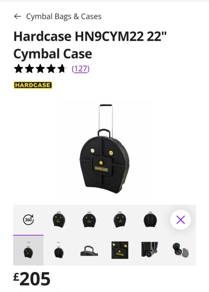 22" Hardcase Cymbals Case